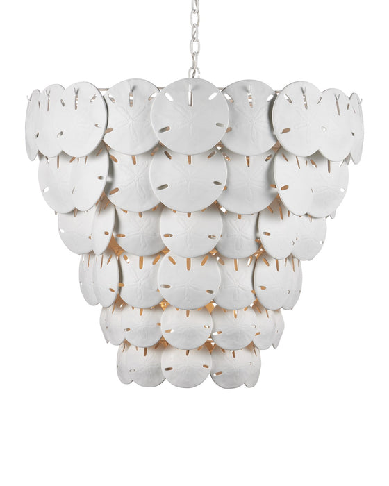 Currey and Company 9000-1252 Eight Light Chandelier, White / Sugar White