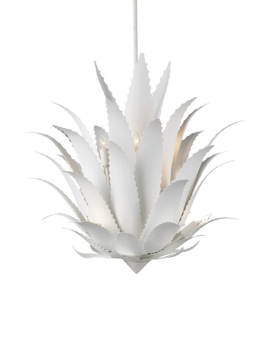 Currey and Company 9000-1263 Nine Light Chandelier, Gesso White