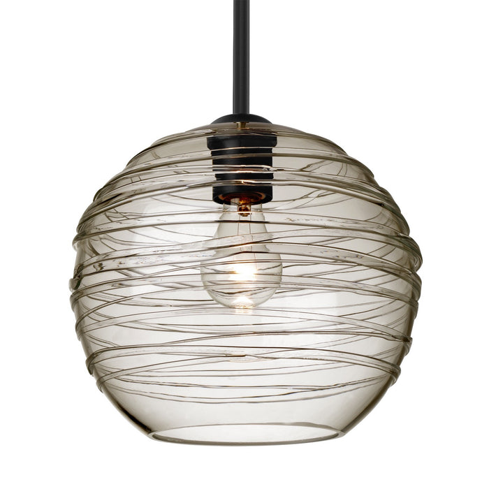 Besa 1TT-462702-BK One Light Pendant, Black