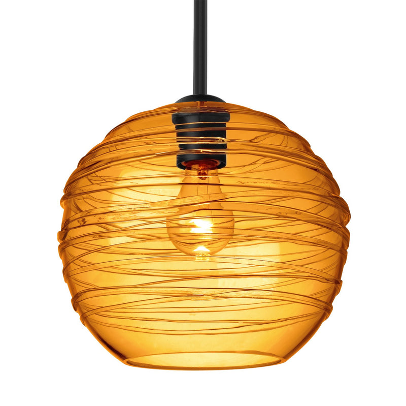 Besa 1TT-462782-BK One Light Pendant, Black