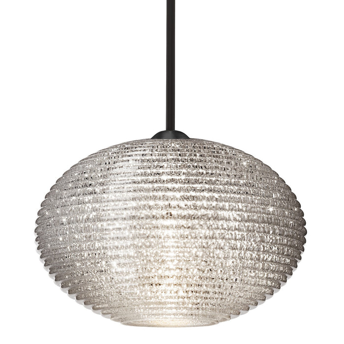 Besa 1TT-4913GL-BK One Light Pendant, Black