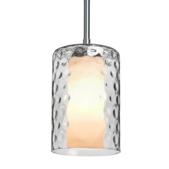 Besa 1TT-ESACL-SN One Light Pendant, Satin Nickel