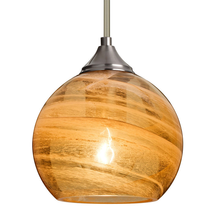 Besa 1TT-JILLYAM-SN One Light Pendant, Satin Nickel