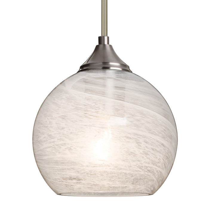 Besa 1TT-JILLYCL-SN One Light Pendant, Satin Nickel