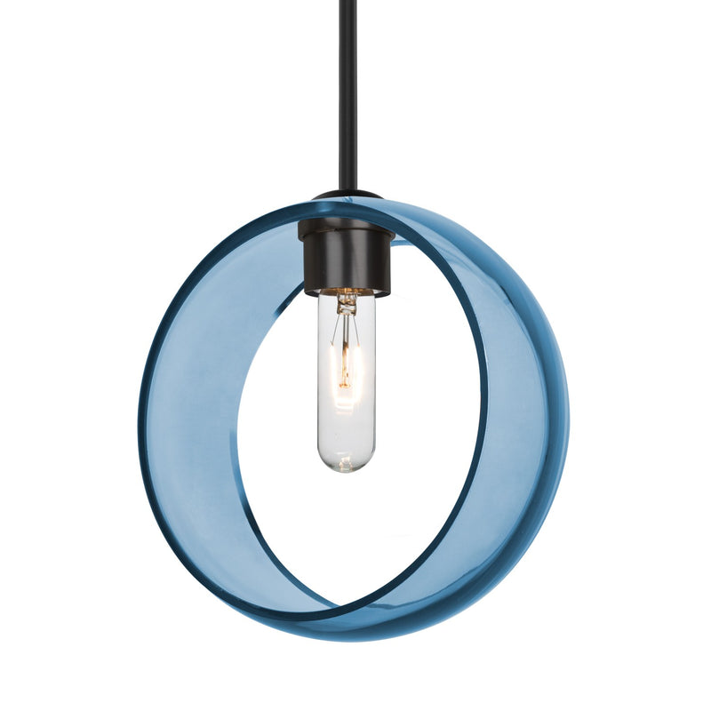 Besa 1TT-MANABL-BK-NI One Light Pendant, Black
