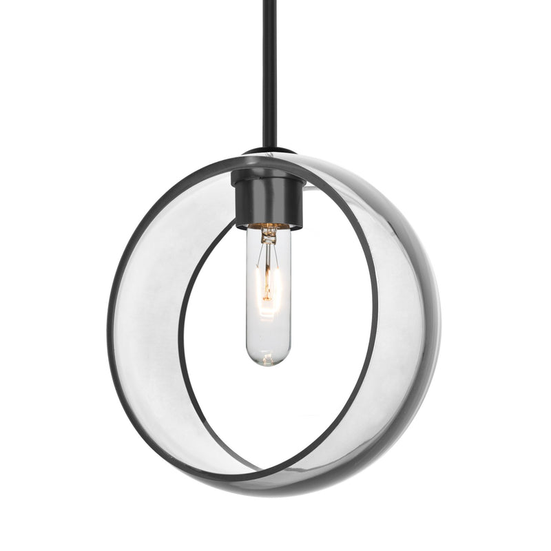 Besa 1TT-MANACL-BK-NI One Light Pendant, Black