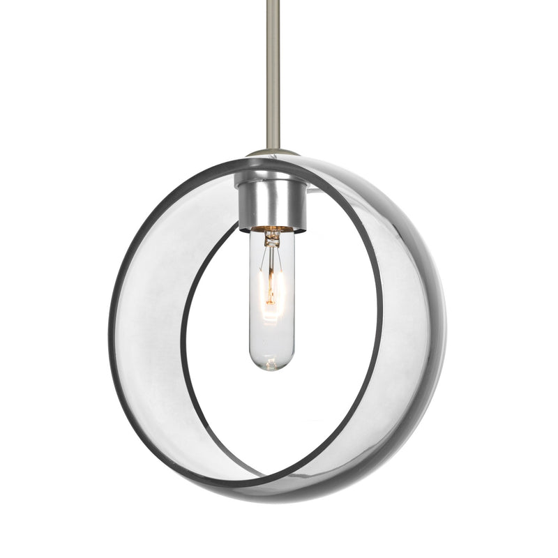 Besa 1TT-MANACL-SN-NI One Light Pendant, Satin Nickel
