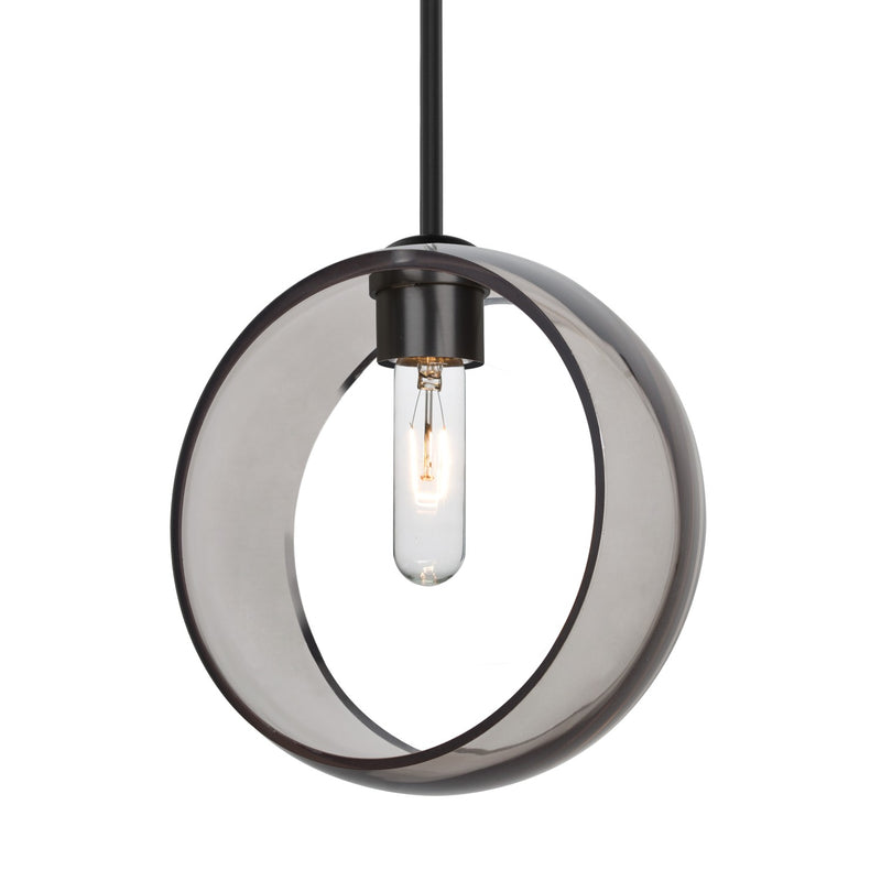 Besa 1TT-MANASM-BK-NI One Light Pendant, Black