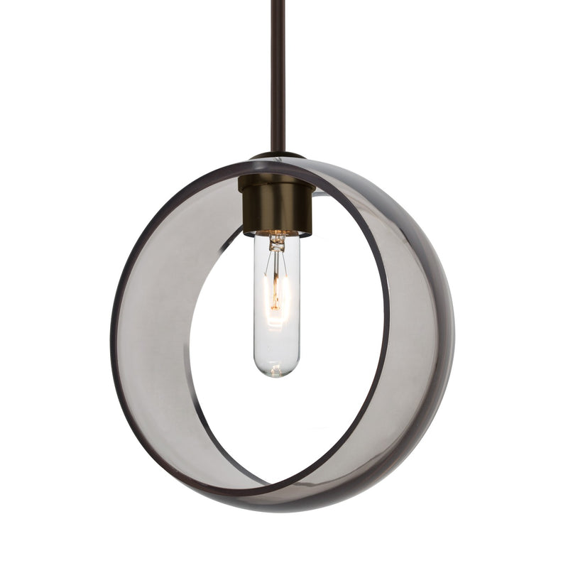 Besa 1TT-MANASM-BR-NI One Light Pendant, Bronze