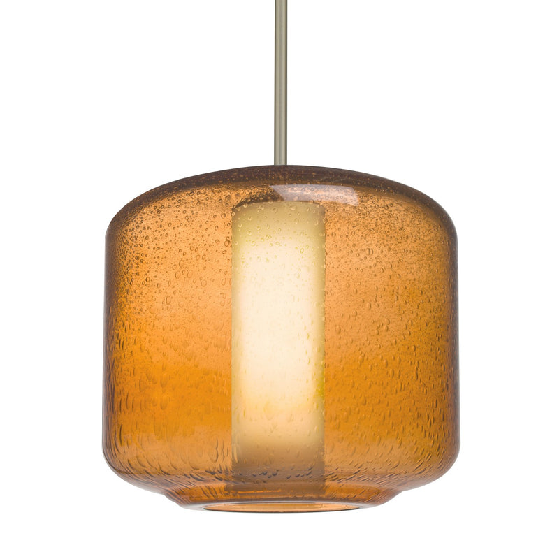 Besa 1TT-NILES10AO-LED-SN LED Pendant, Satin Nickel