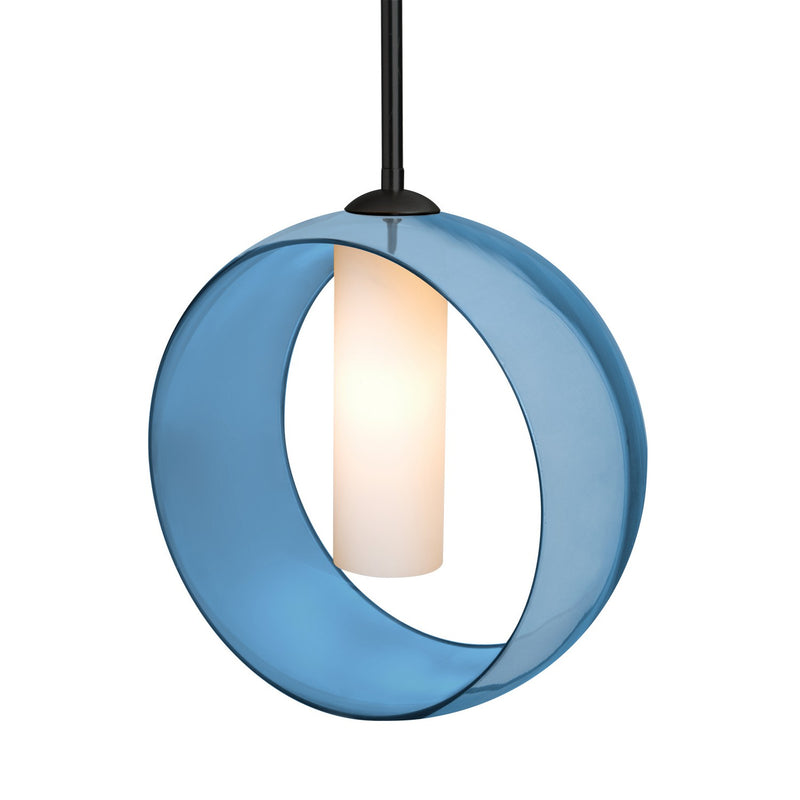 Besa 1TT-PLATOBL-BK One Light Pendant, Black
