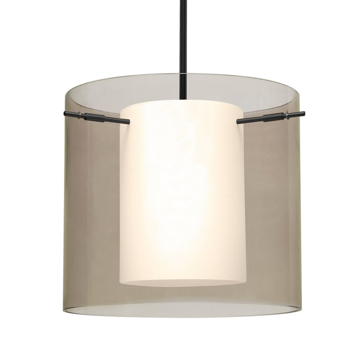 Besa 1TT-S18407-BK One Light Pendant, Black