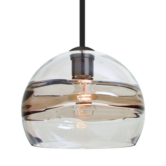 Besa 1TT-SPIR10SC-BK One Light Pendant, Black