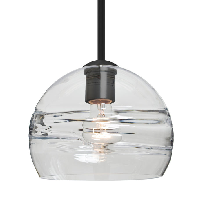 Besa 1TT-SPIR8CL-BK One Light Pendant, Black