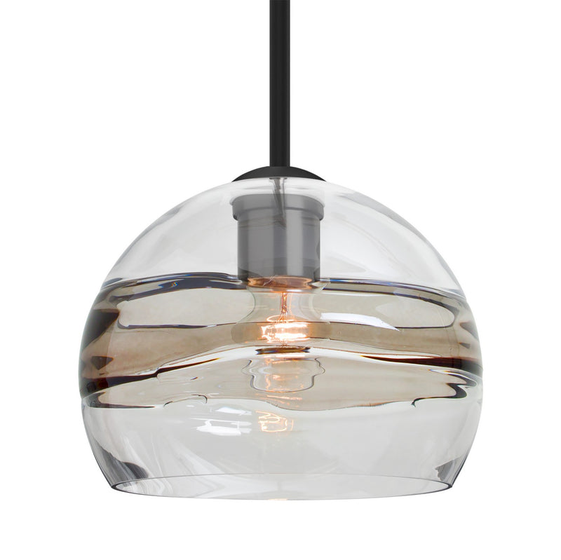 Besa 1TT-SPIR8SC-BK One Light Pendant, Black