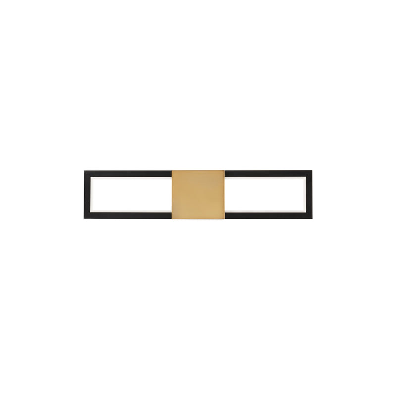W.A.C. Lighting WS-83422-BK/AB LED Bath, Black/Aged Brass