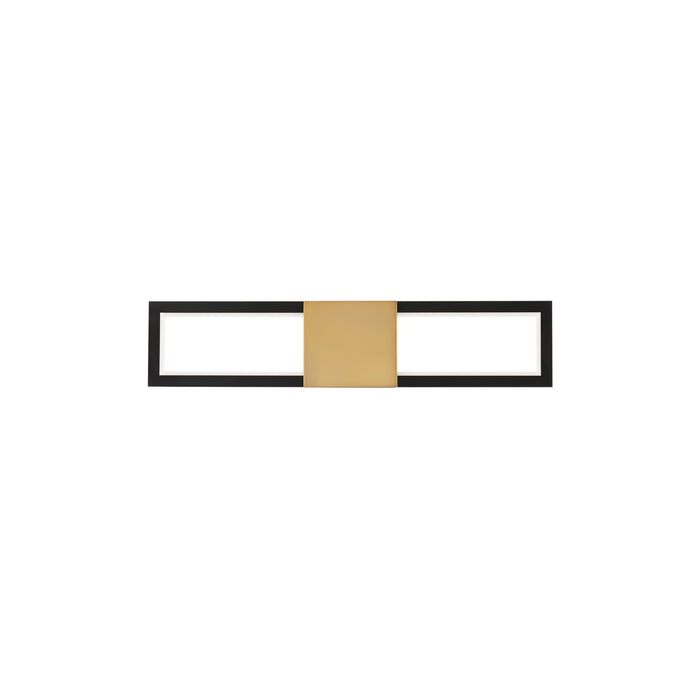W.A.C. Lighting WS-83422-BK/AB LED Bath, Black/Aged Brass