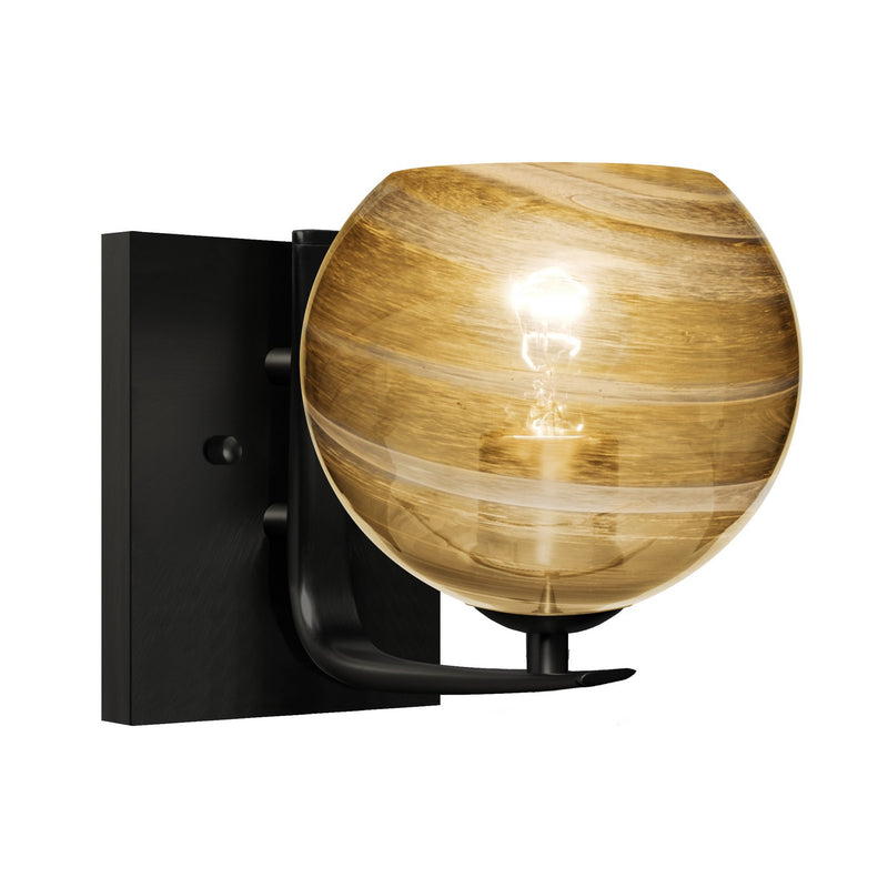 Besa 1WC-JILLYAM-BK One Light Wall Sconce, Black