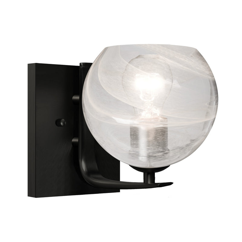 Besa 1WC-JILLYCL-BK One Light Wall Sconce, Black