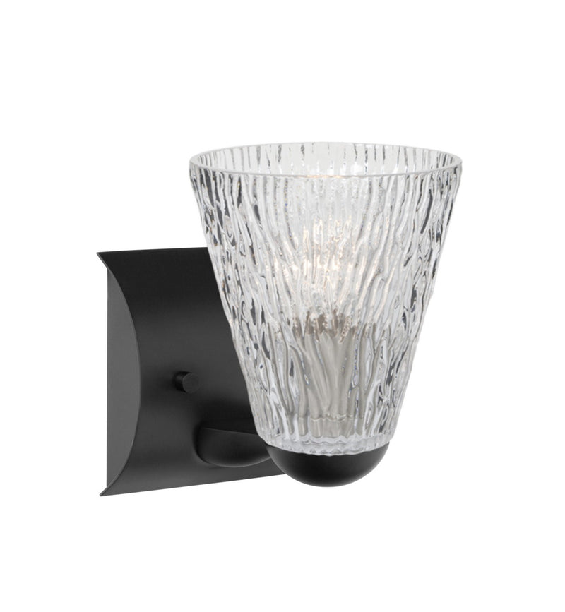 Besa 1WZ-NICO5CL-BK One Light Wall Sconce, Black