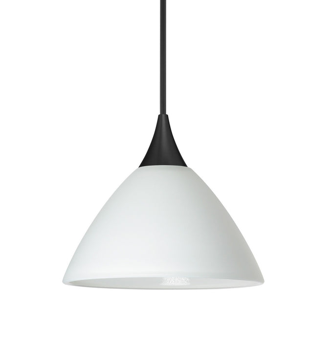Besa 1XC-174307-BK One Light Pendant, Black
