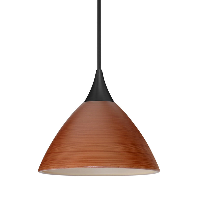 Besa 1XC-1743CH-BK One Light Pendant, Black