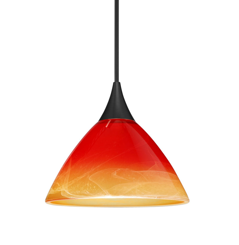 Besa 1XC-1743SL-BK One Light Pendant, Black