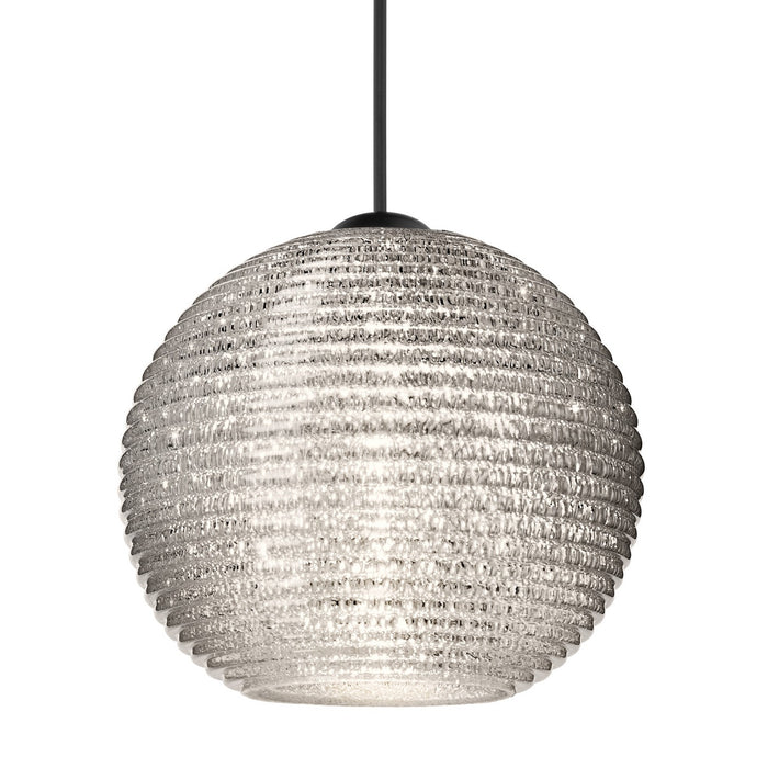 Besa 1XC-4615GL-BK One Light Pendant, Black