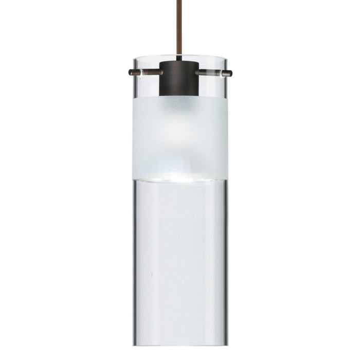 Besa 1XC-6527EC-BR One Light Pendant, Bronze