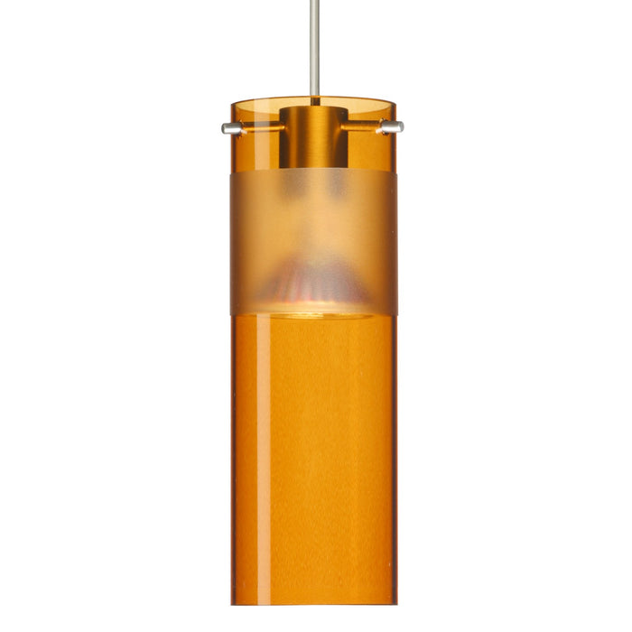 Besa 1XC-6527EG-SN One Light Pendant, Satin Nickel