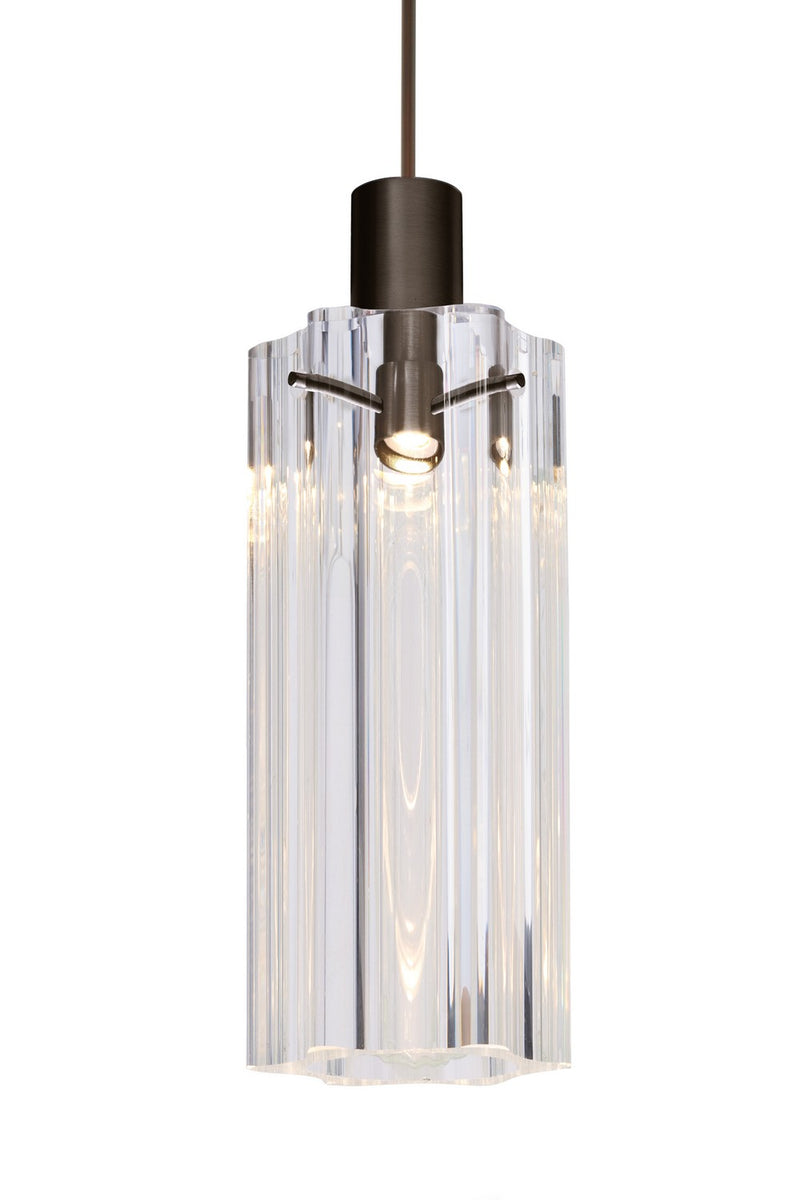 Besa 1XC-ICE7CL-LED-BR LED Pendant, Bronze