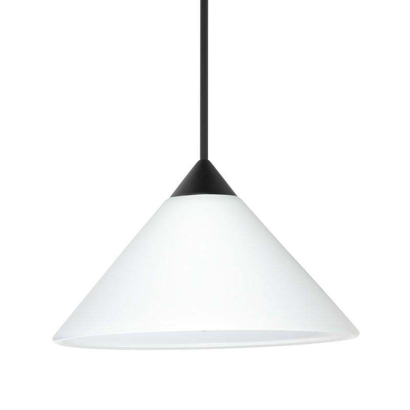 Besa 1XT-117607-BK One Light Pendant, Black