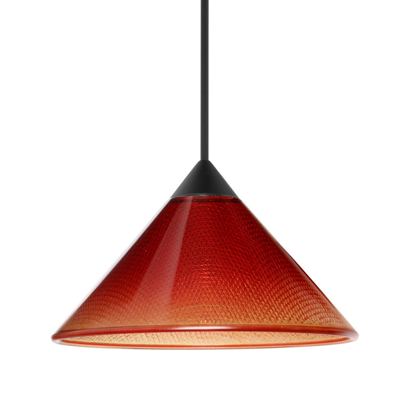 Besa 1XT-117681-BK One Light Pendant, Black