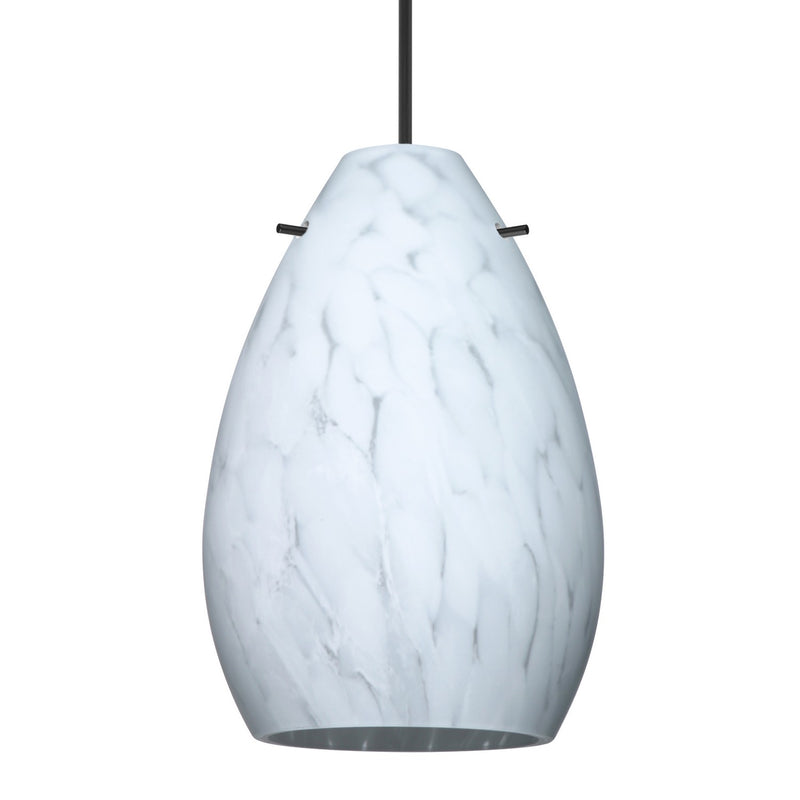 Besa 1XT-171319-BK One Light Pendant, Black