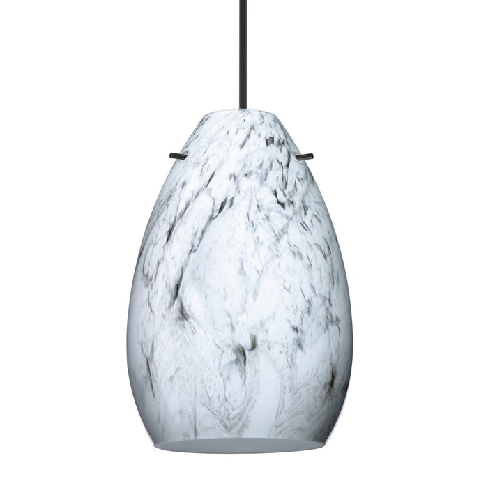 Besa 1XT-1713MG-BK One Light Pendant, Black