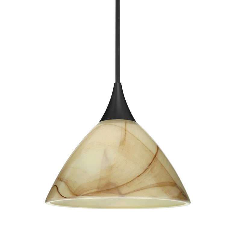 Besa 1XT-174383-LED-BK LED Pendant, Black