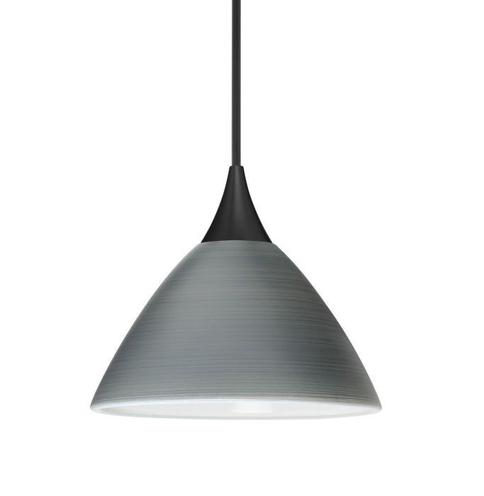 Besa 1XT-1743TN-BK One Light Pendant, Black