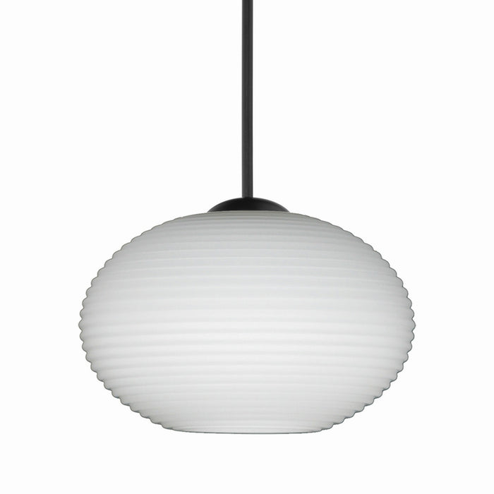 Besa 1XT-561207-BK One Light Pendant, Black