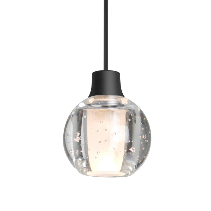Besa 1XT-BOCA3BB-BK One Light Pendant, Black
