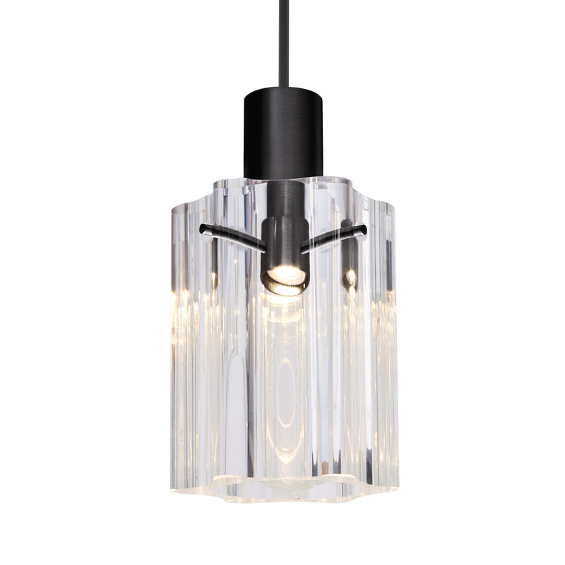 Besa 1XT-ICE4CL-BK One Light Pendant, Black