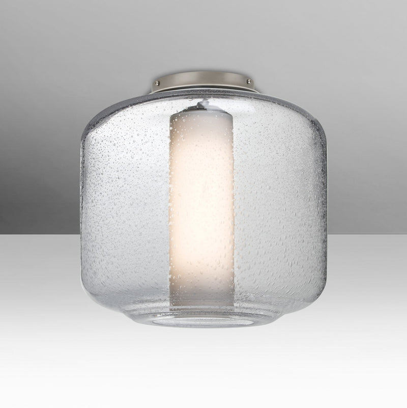 Besa NILES10COC-LED-SN Ceiling Mount, Satin Nickel