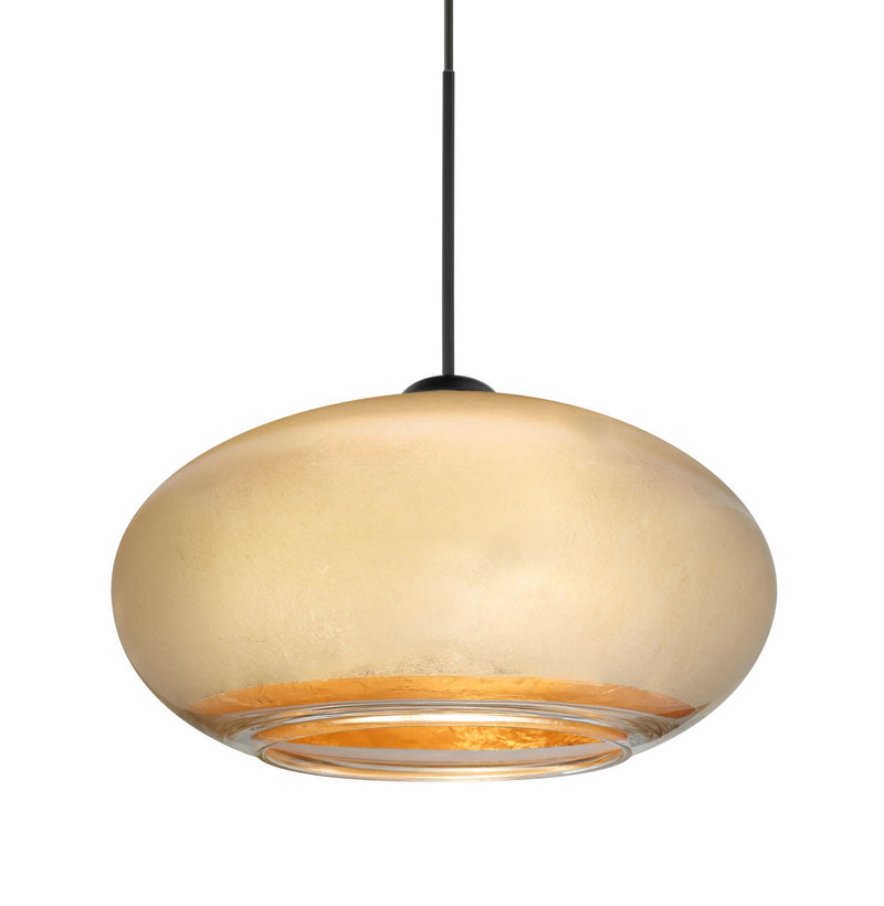 Besa XP-2492GF-LED-BK Pendant, Black