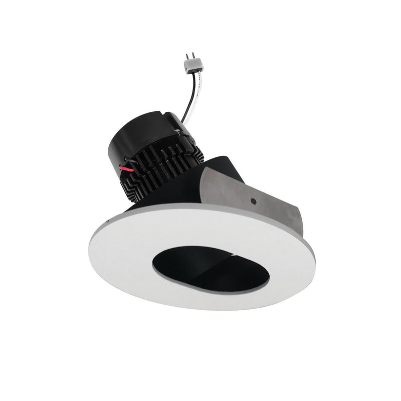 Nora Lighting NPRLV-4RSL27XBMPW LED Slot Aperture Retrofit, Black / Matte Powder White