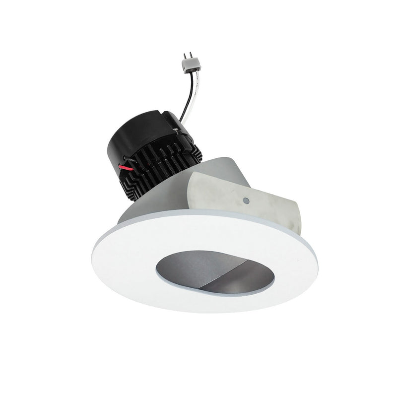 Nora Lighting NPRLV-4RSL27XHZMPW LED Slot Aperture Retrofit, Haze / Matte Powder White
