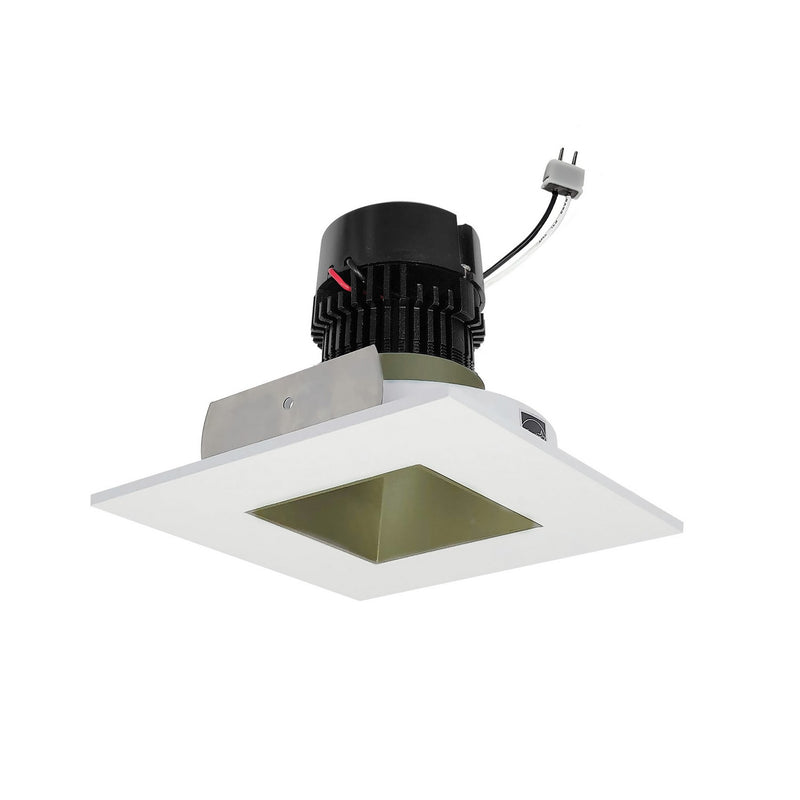 Nora Lighting NPRLV-4SNDSQ27XCHMPW LED Retrofit Reflector, Champagne Haze / Matte Powder White