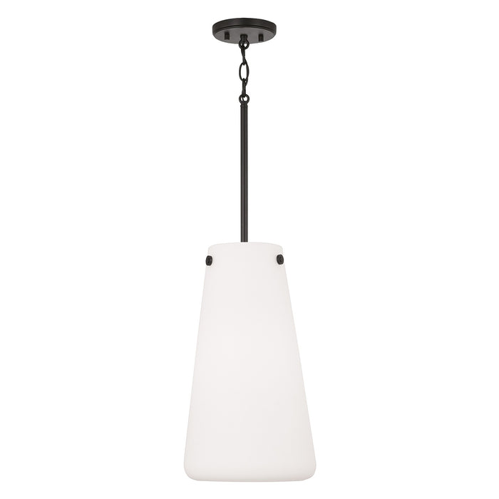 Capital Lighting 355211MB One Light Pendant, Matte Black