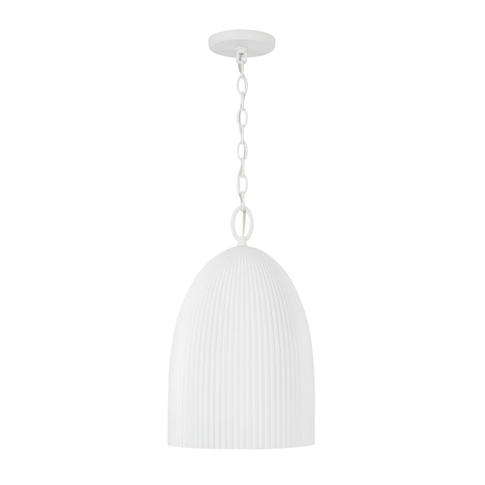 Capital Lighting 356111CE One Light Pendant, Ceramic White