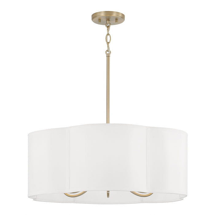 Capital Lighting 356461MA Six Light Pendant, Matte Brass