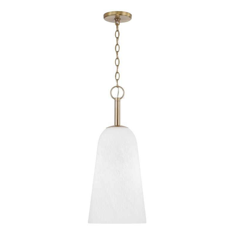 Capital Lighting 356911MA One Light Pendant, Matte Brass