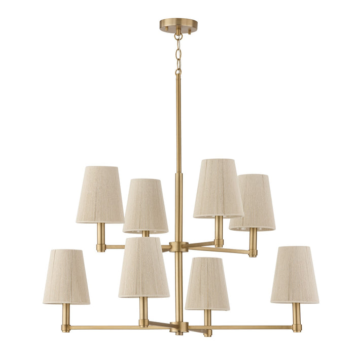 Capital Lighting 454581MA Eight Light Chandelier, Matte Brass